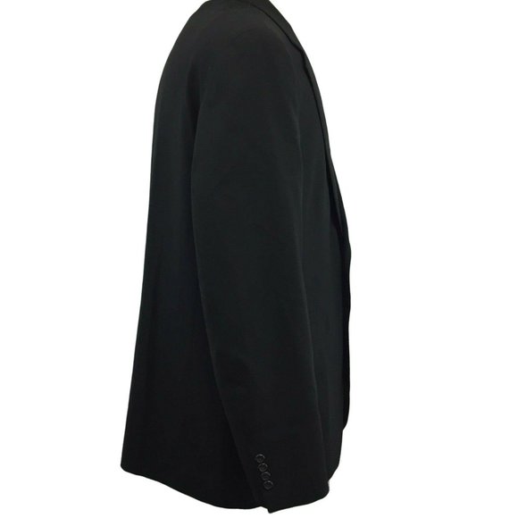 Lands End Suit Jacket Blazer Sports Coat Mens 44L Black 2 Button Single Vent - Picture 12 of 12